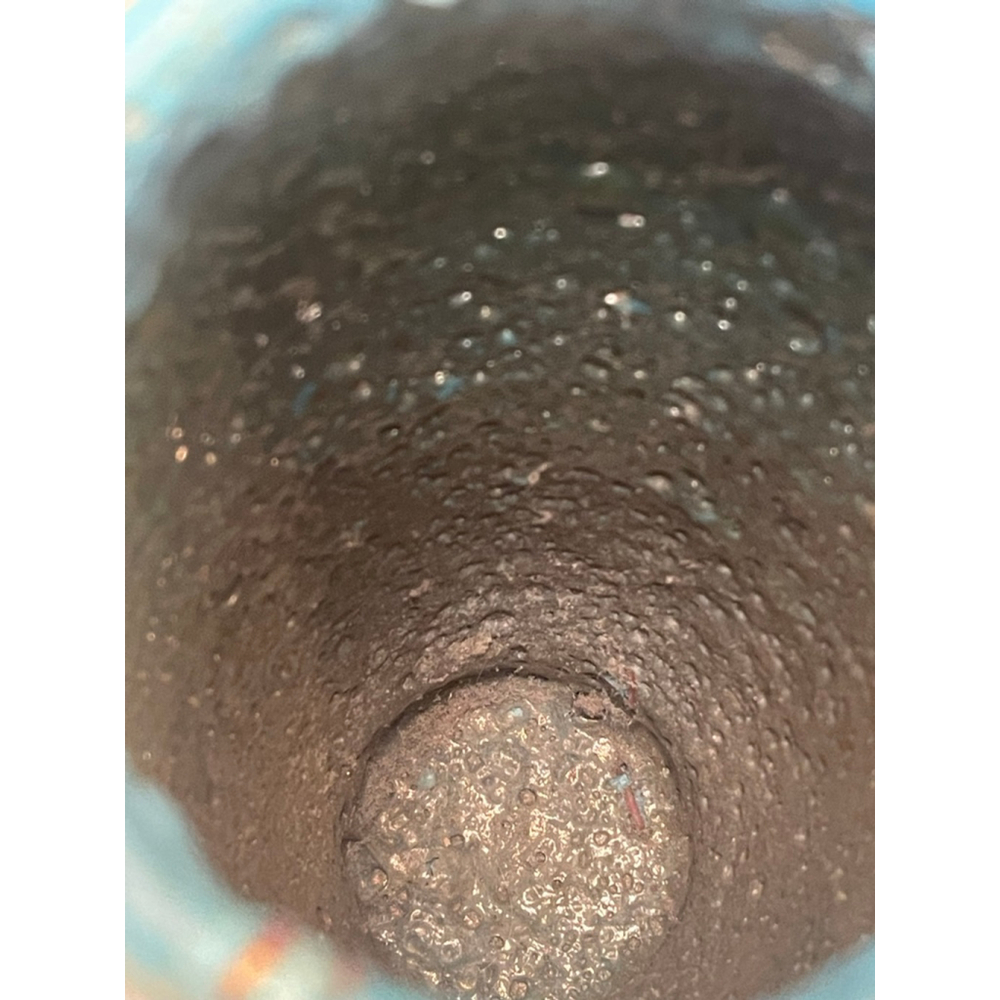 1989 Signed Studio Pottery Vase “Presence” by Czyzeuwski Teal Crater Glaze - Picture 4 of 10